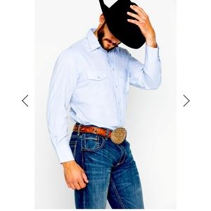 Roper Pearl Snap Western button down shirt Large